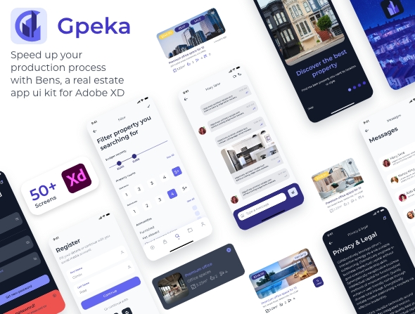 Gpeka Real Estate Premium App UI Kit | Adobe XD Template - 3
